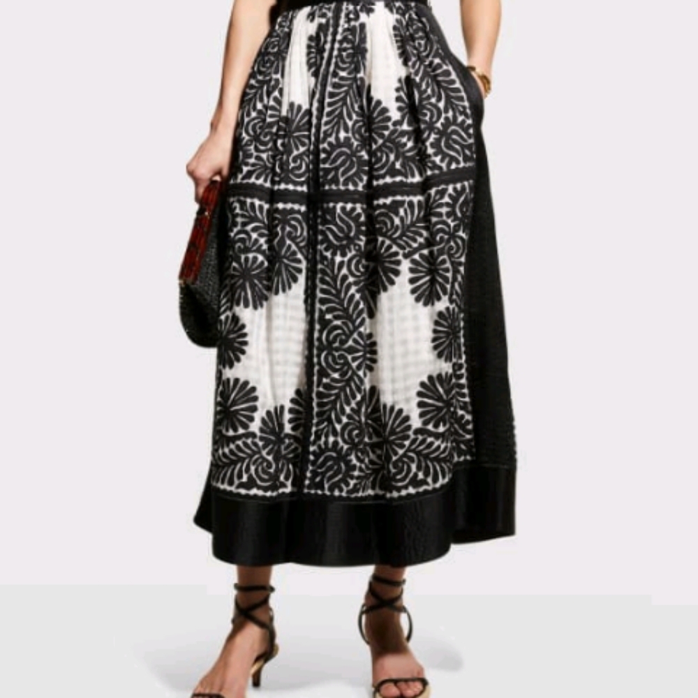 NWT  ULLA JOHNSON handmade silk skirt